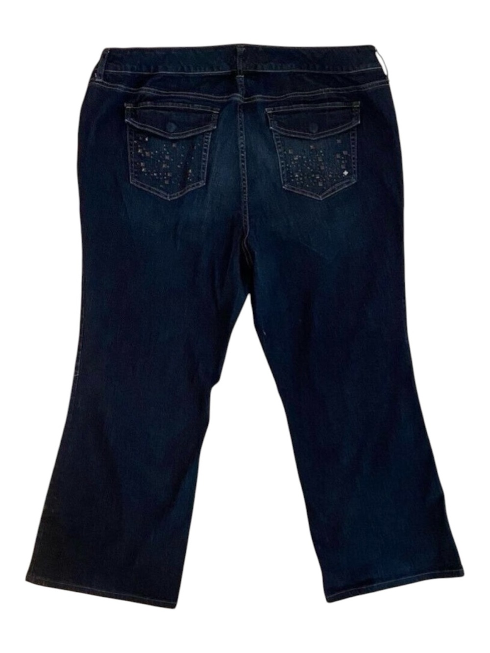 Torrid blue jeans stretchy denim beaded studded flap pockets plus size 22R
